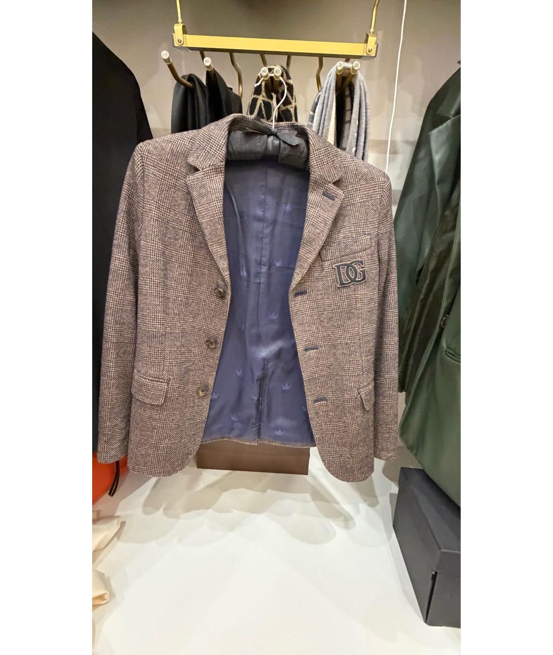 DOLCE&GABBANA Коричневый шерстяной жакет / жилет, фото 4