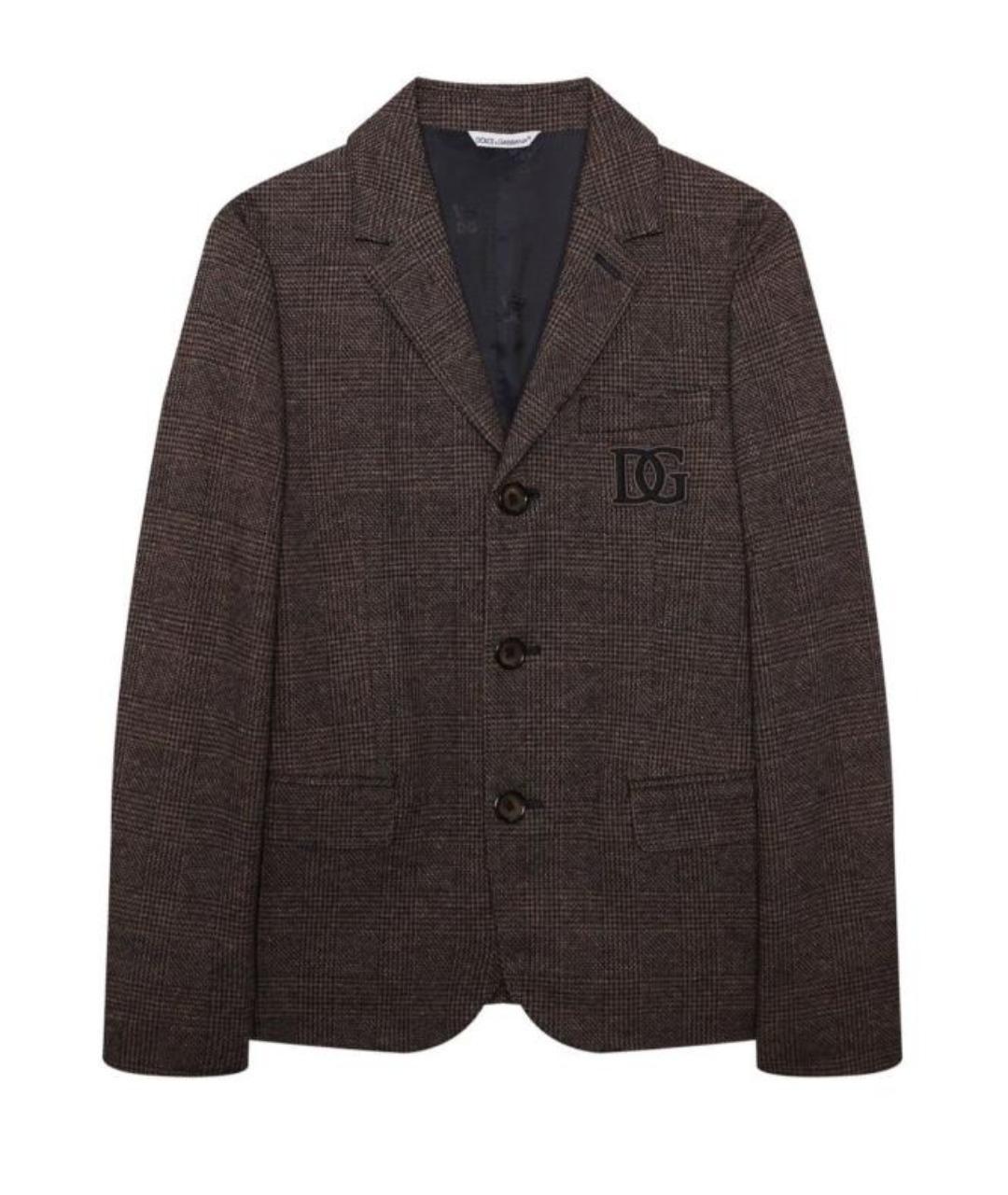 DOLCE&GABBANA Коричневый шерстяной жакет / жилет, фото 1