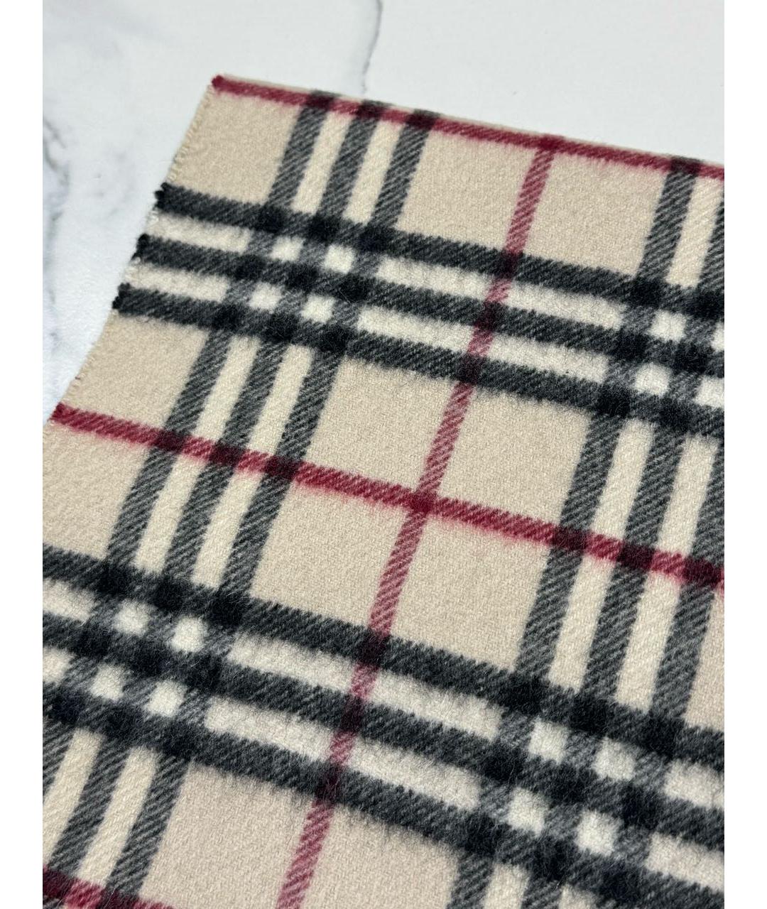 BURBERRY Бежевый кашемировый шарф, фото 3