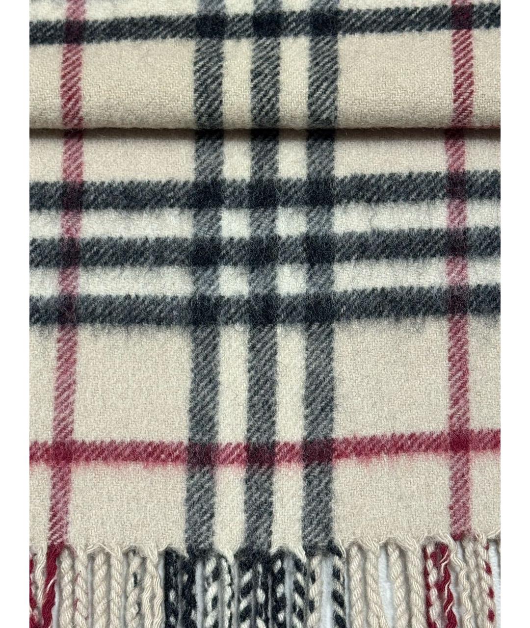 BURBERRY Бежевый кашемировый шарф, фото 6