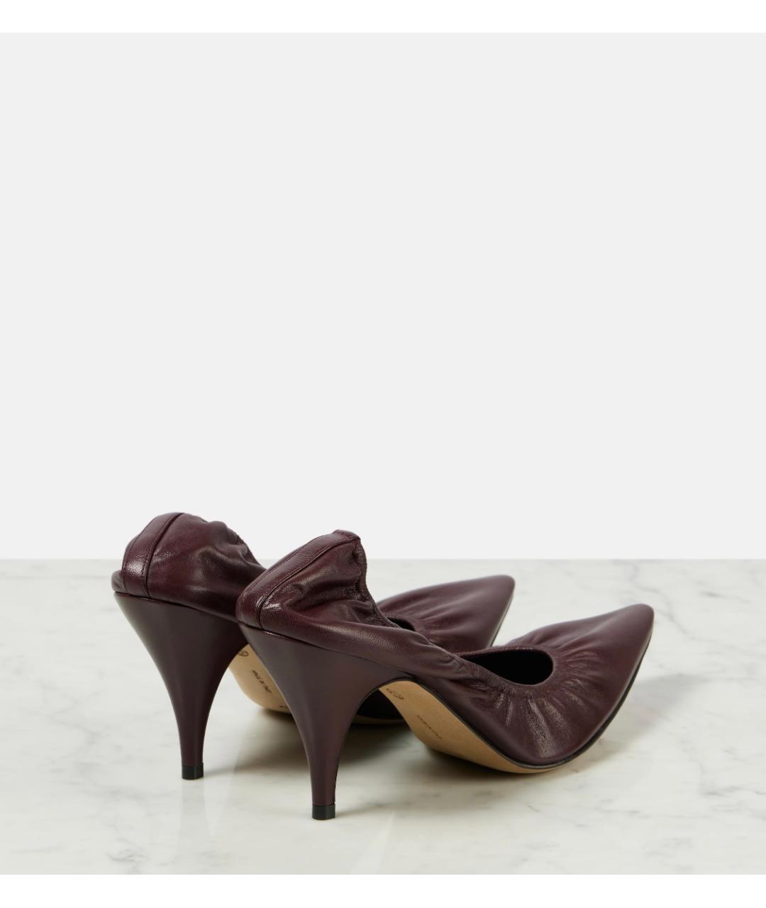 THE ROW Бордовые кожаные туфли, фото 4