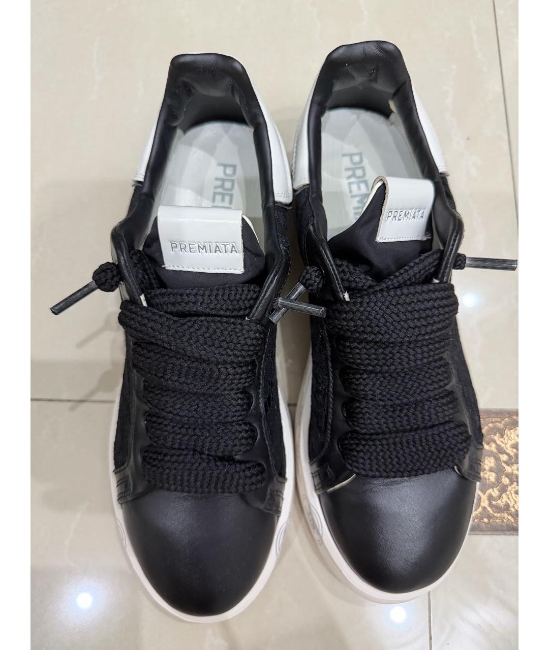 PREMIATA Черные кожаные кроссовки, фото 3