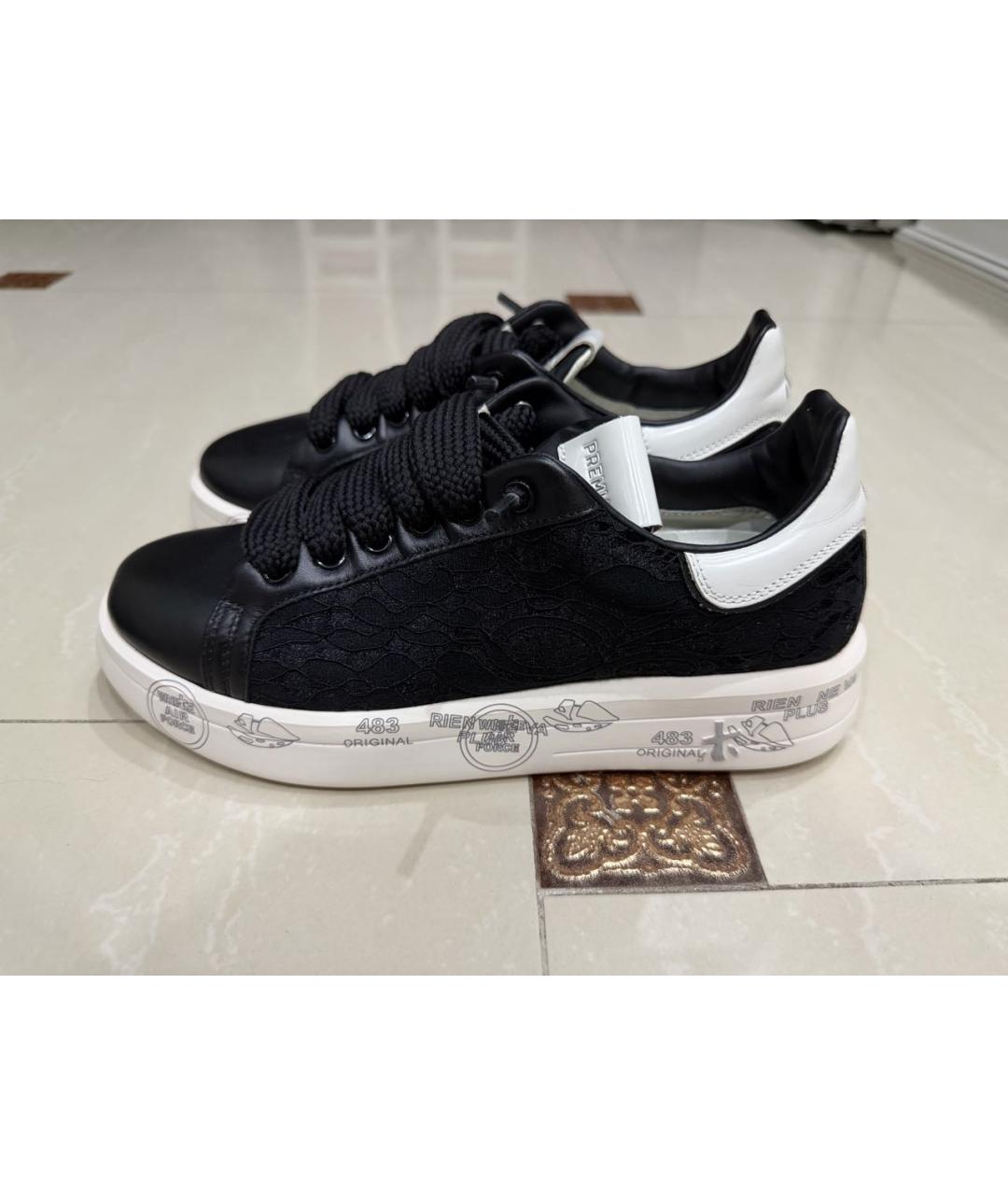 PREMIATA Черные кожаные кроссовки, фото 5