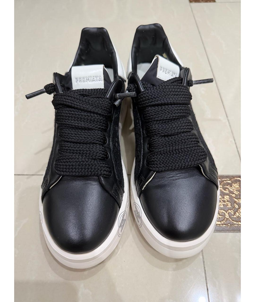 PREMIATA Черные кожаные кроссовки, фото 2