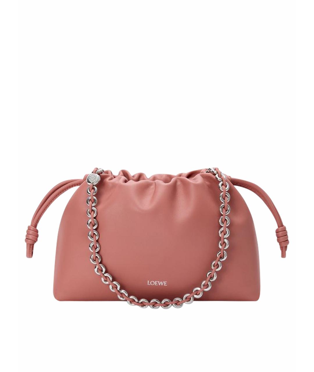 LOEWE Коралловая кожаная сумка через плечо, фото 1