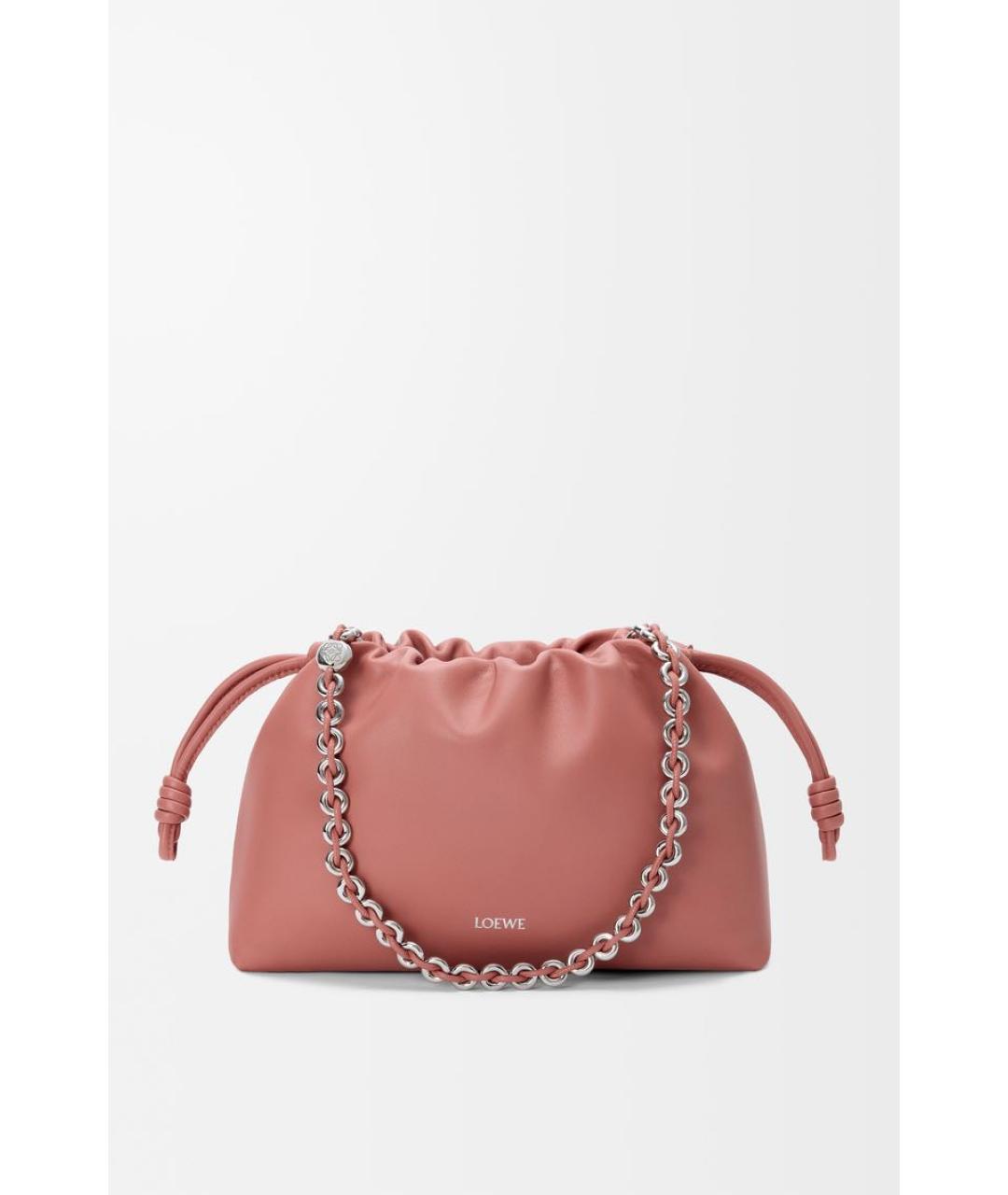 LOEWE Коралловая кожаная сумка через плечо, фото 5