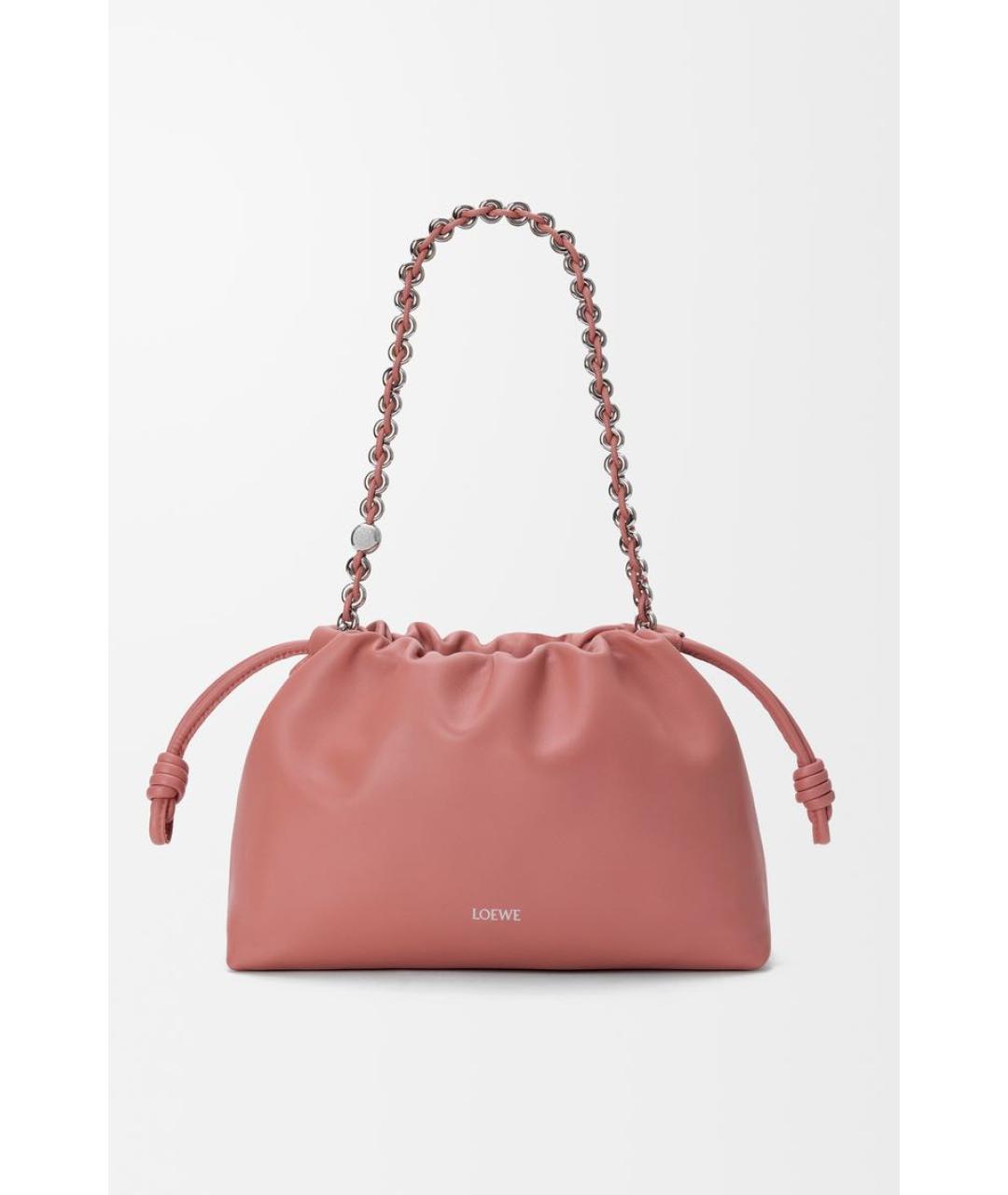 LOEWE Коралловая кожаная сумка через плечо, фото 4