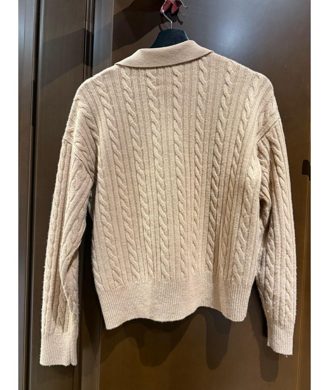 SANDRO Бежевый шерстяной джемпер / свитер, фото 2