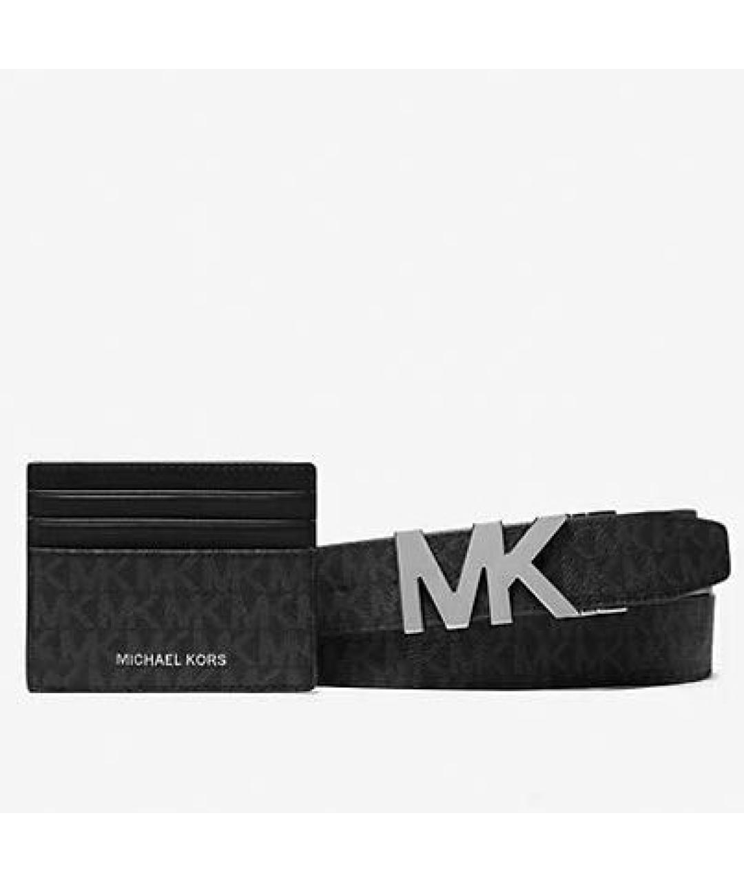 MICHAEL KORS Черный кожаный ремень, фото 9