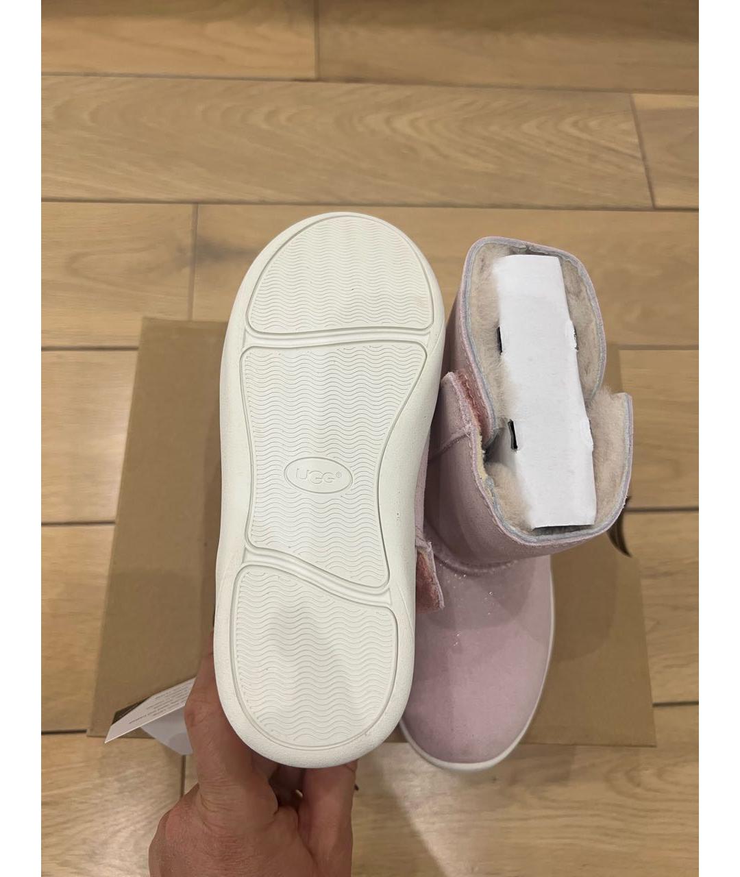 UGG AUSTRALIA Розовые замшевые сапоги, фото 4