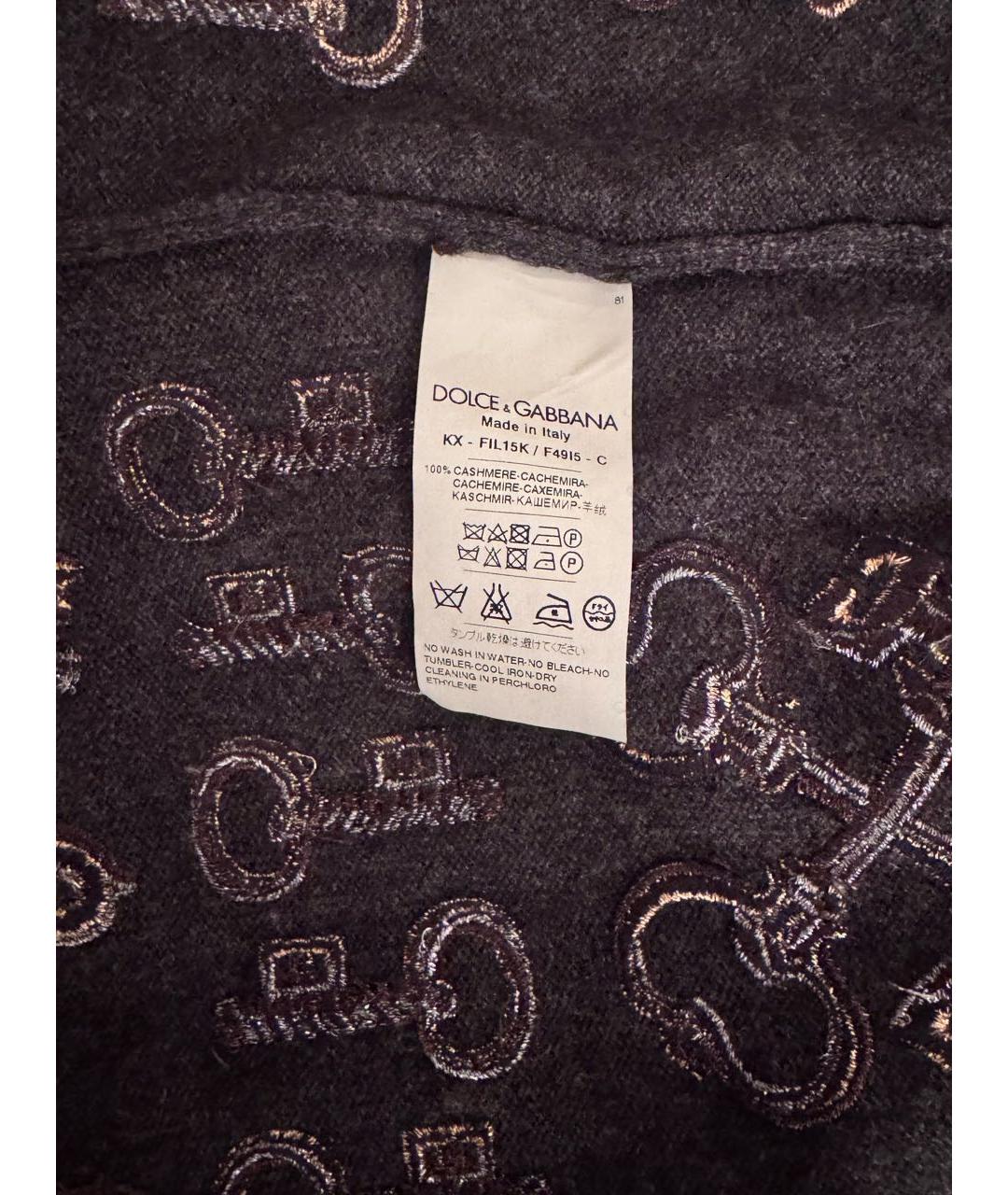 DOLCE&GABBANA Черный кашемировый кардиган, фото 6
