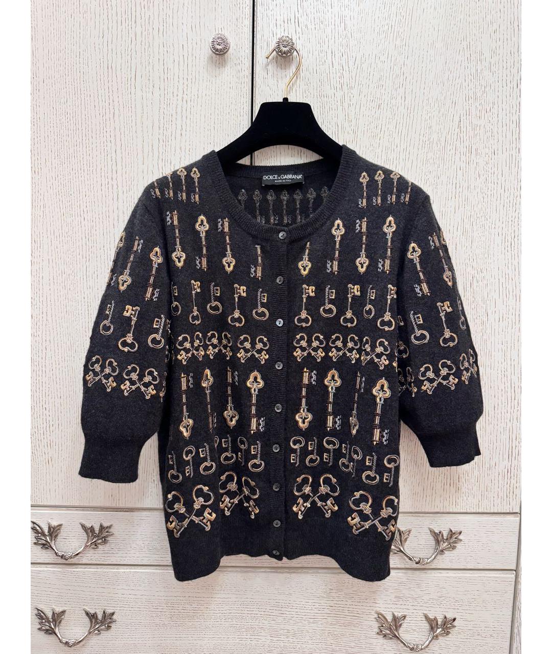 DOLCE&GABBANA Черный кашемировый кардиган, фото 7