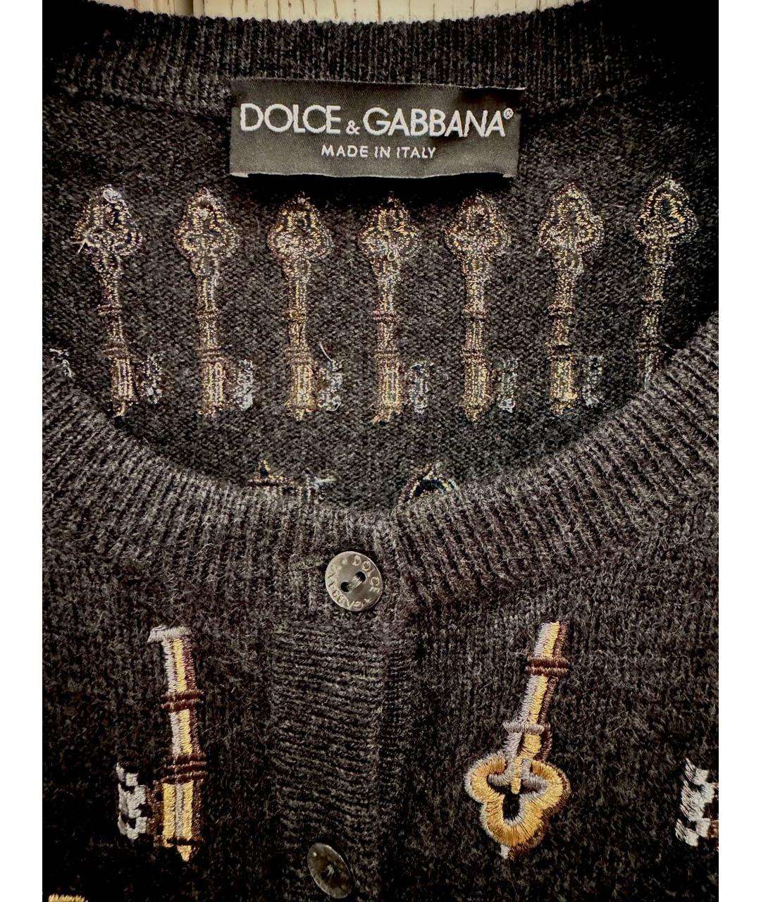 DOLCE&GABBANA Черный кашемировый кардиган, фото 3