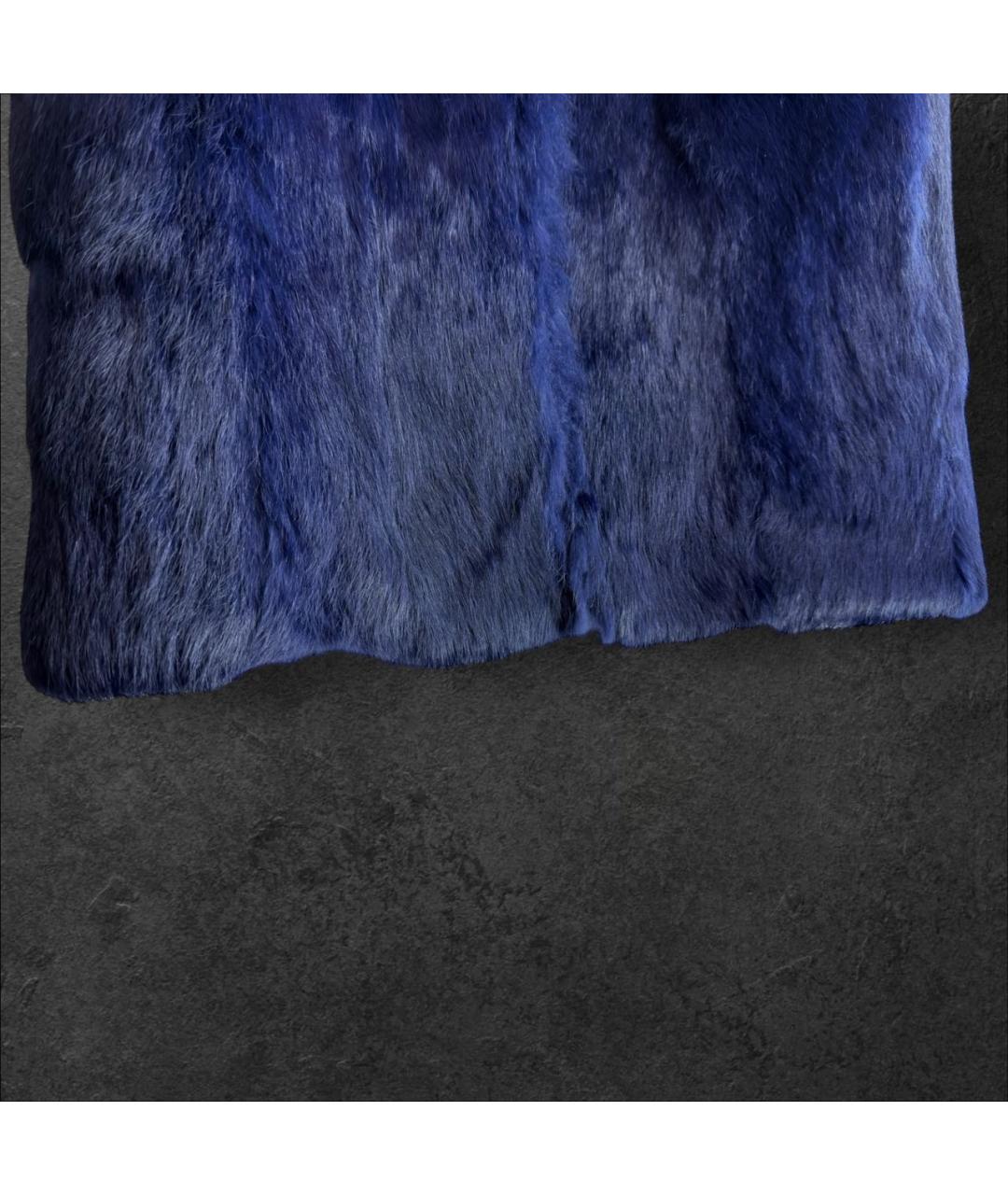 BALENCIAGA Темно-синий меховой жилет, фото 3