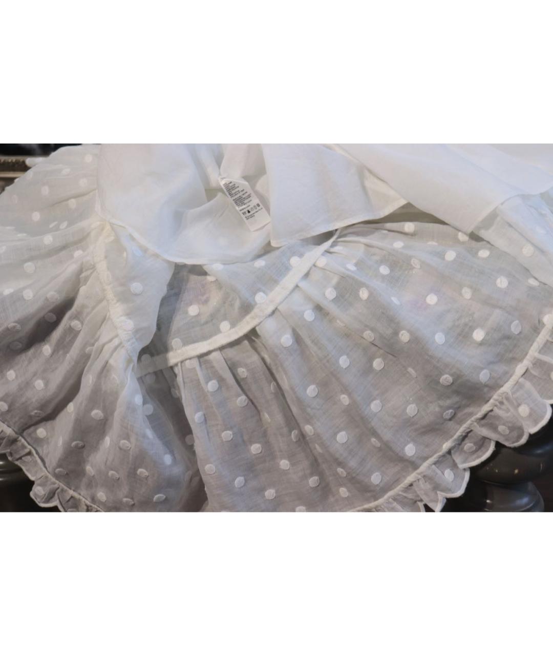 ZIMMERMANN Белое хлопковое повседневное платье, фото 7