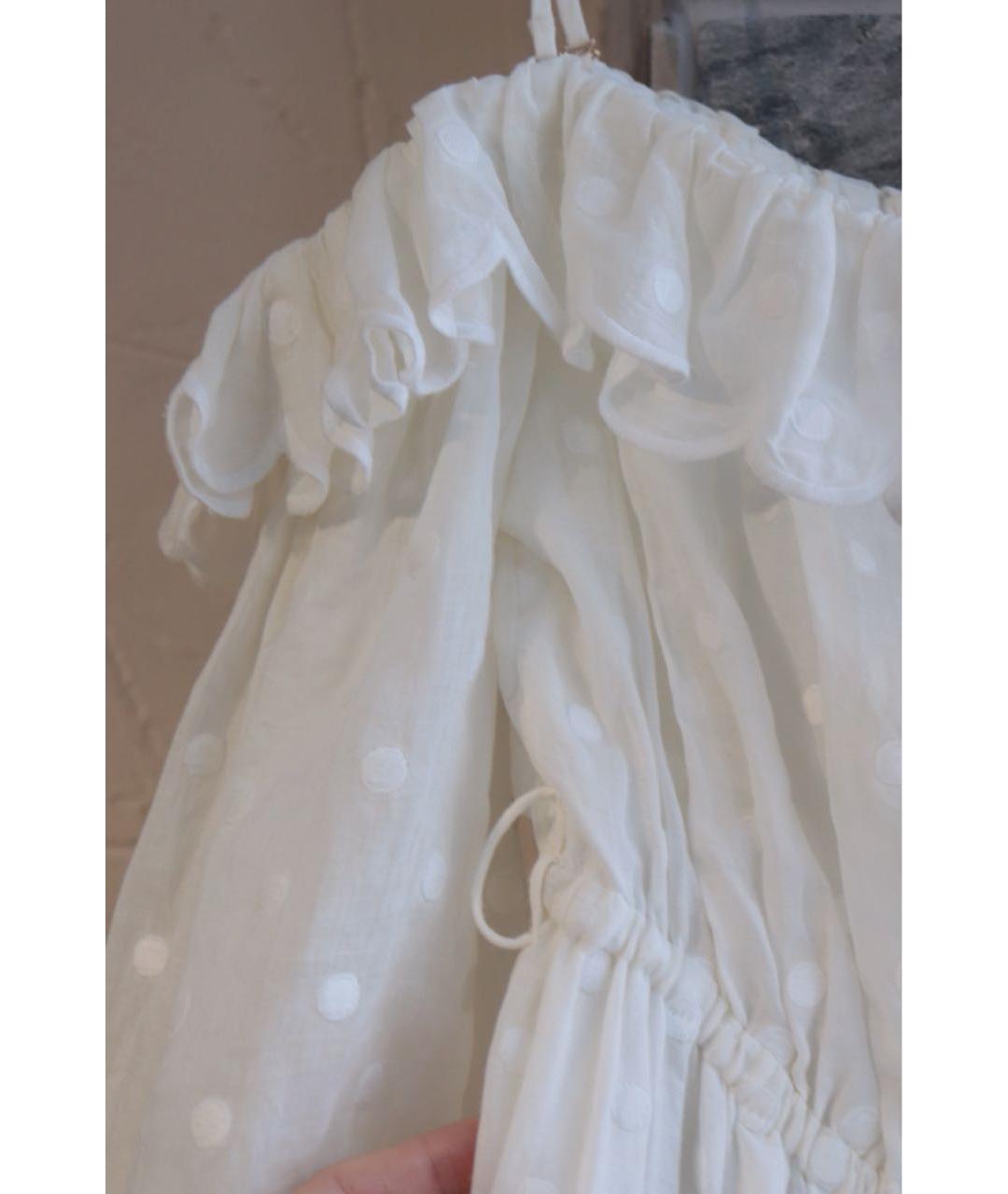 ZIMMERMANN Белое хлопковое повседневное платье, фото 5