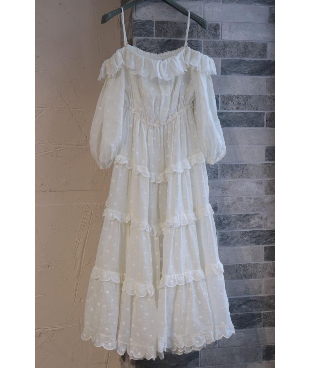 ZIMMERMANN Белое хлопковое повседневное платье, фото 2