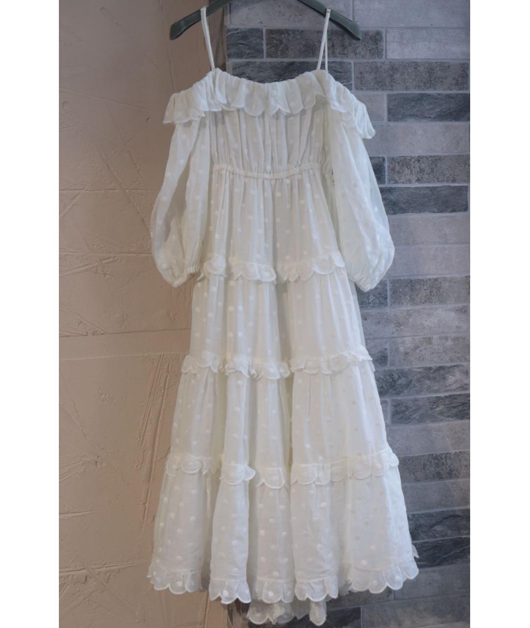 ZIMMERMANN Белое хлопковое повседневное платье, фото 3