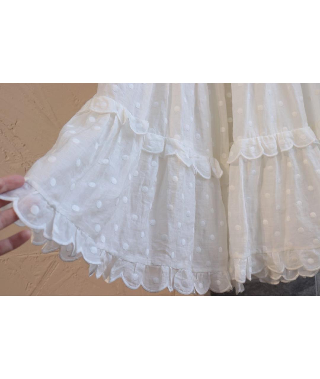 ZIMMERMANN Белое хлопковое повседневное платье, фото 6