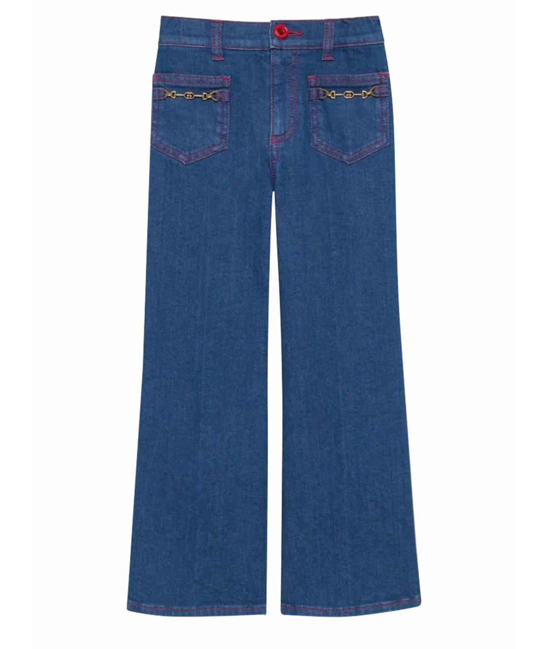 GUCCI KIDS Синие хлопковые детские джинсы, фото 1