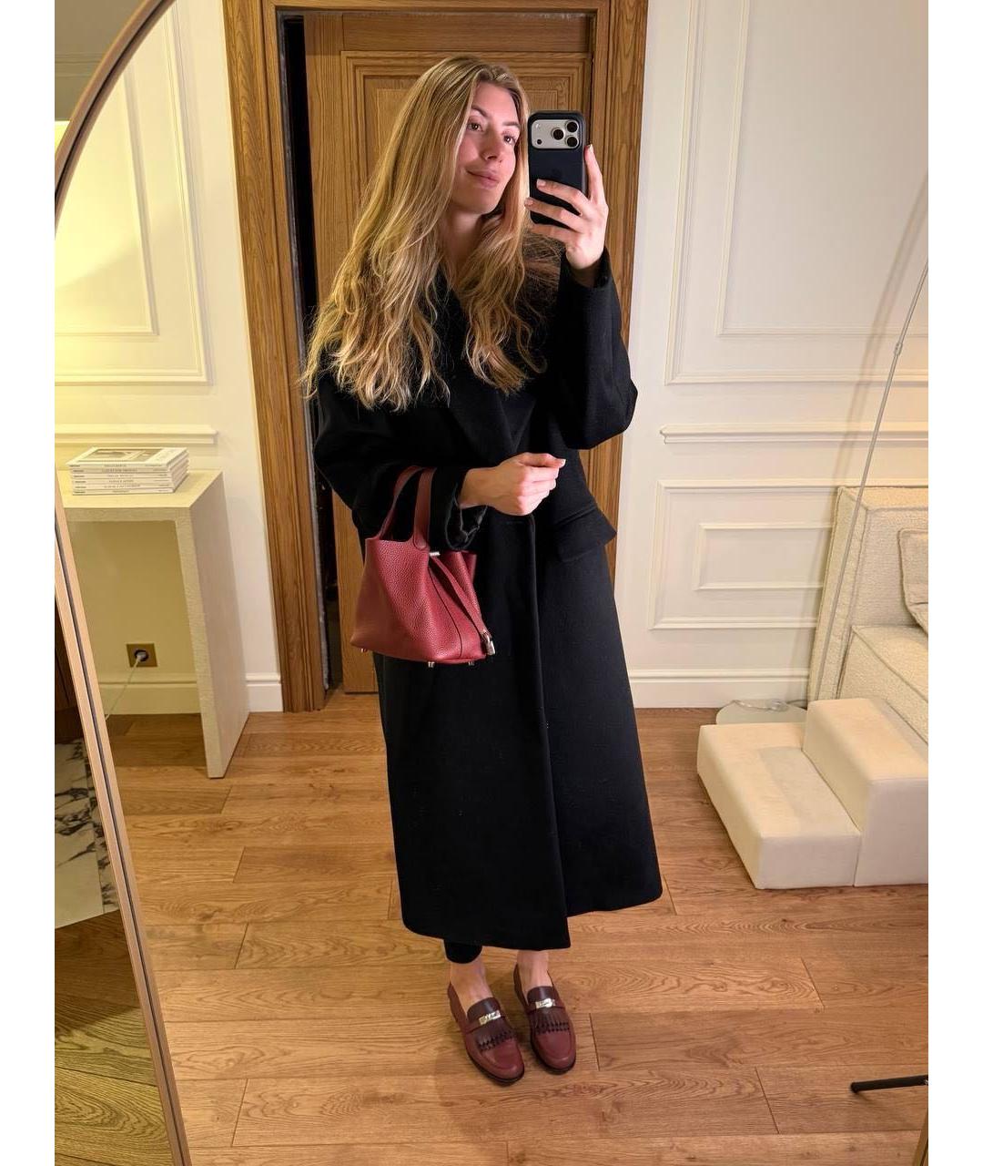 HERMES Бордовые кожаные лоферы, фото 3