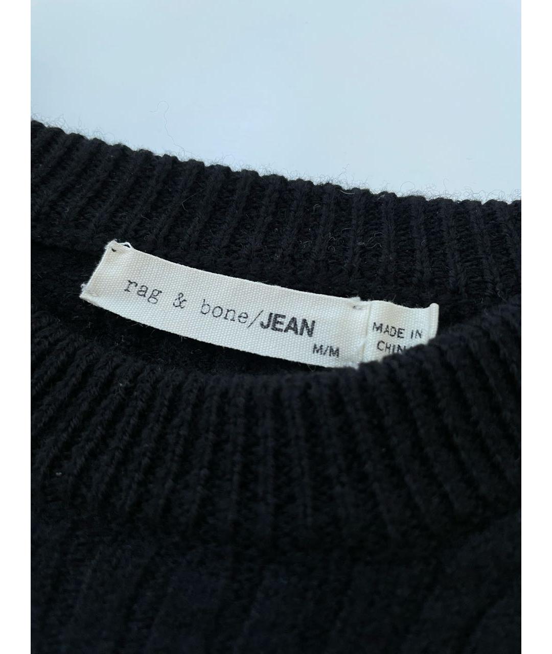 RAG & BONE Черный шерстяной джемпер / свитер, фото 3