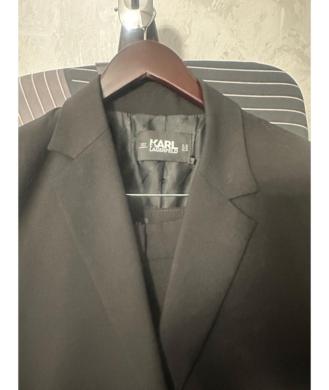 KARL LAGERFELD Черный полиэстеровый костюм с брюками, фото 3