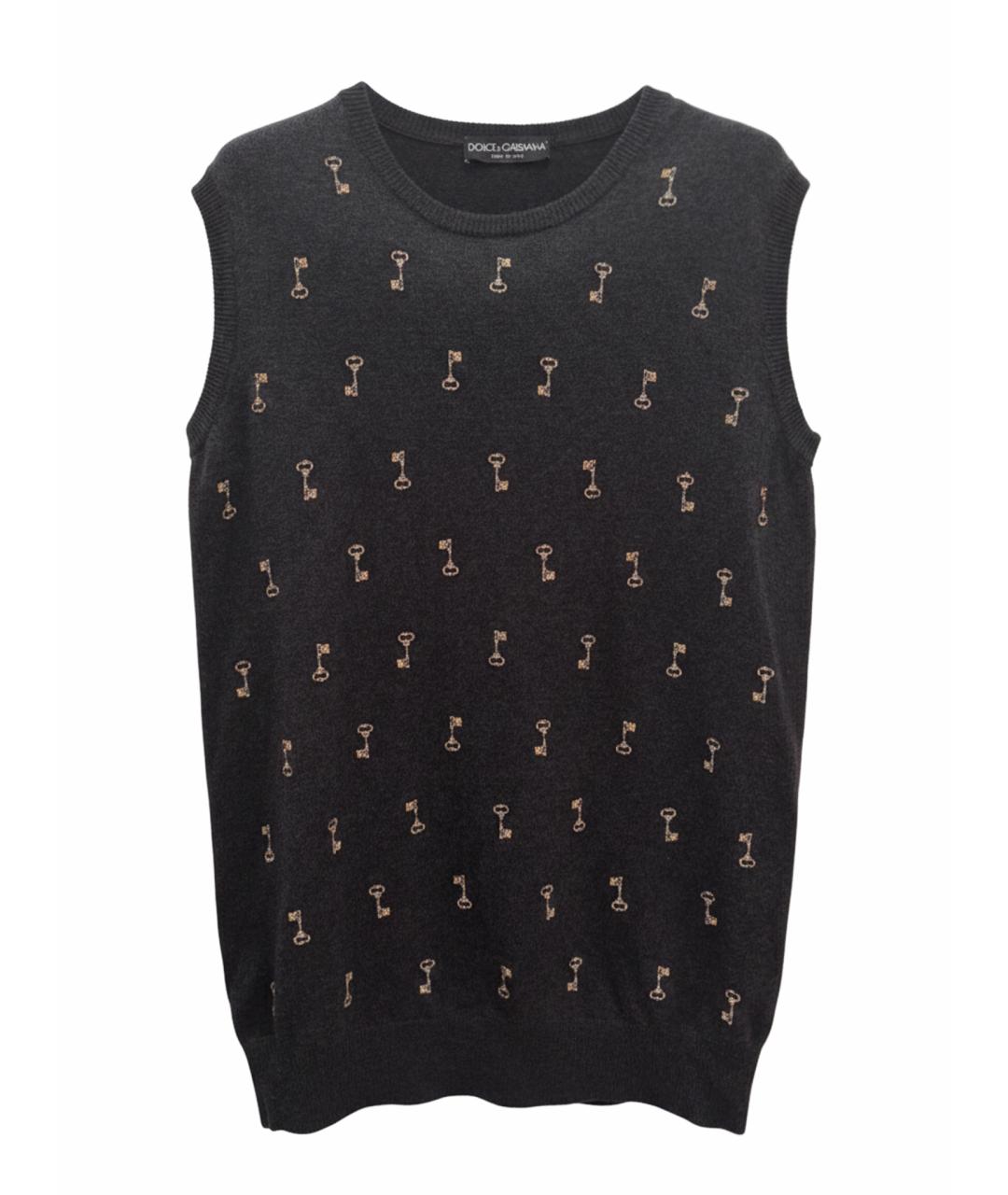 DOLCE&GABBANA Черная кашемировая жилетка, фото 1