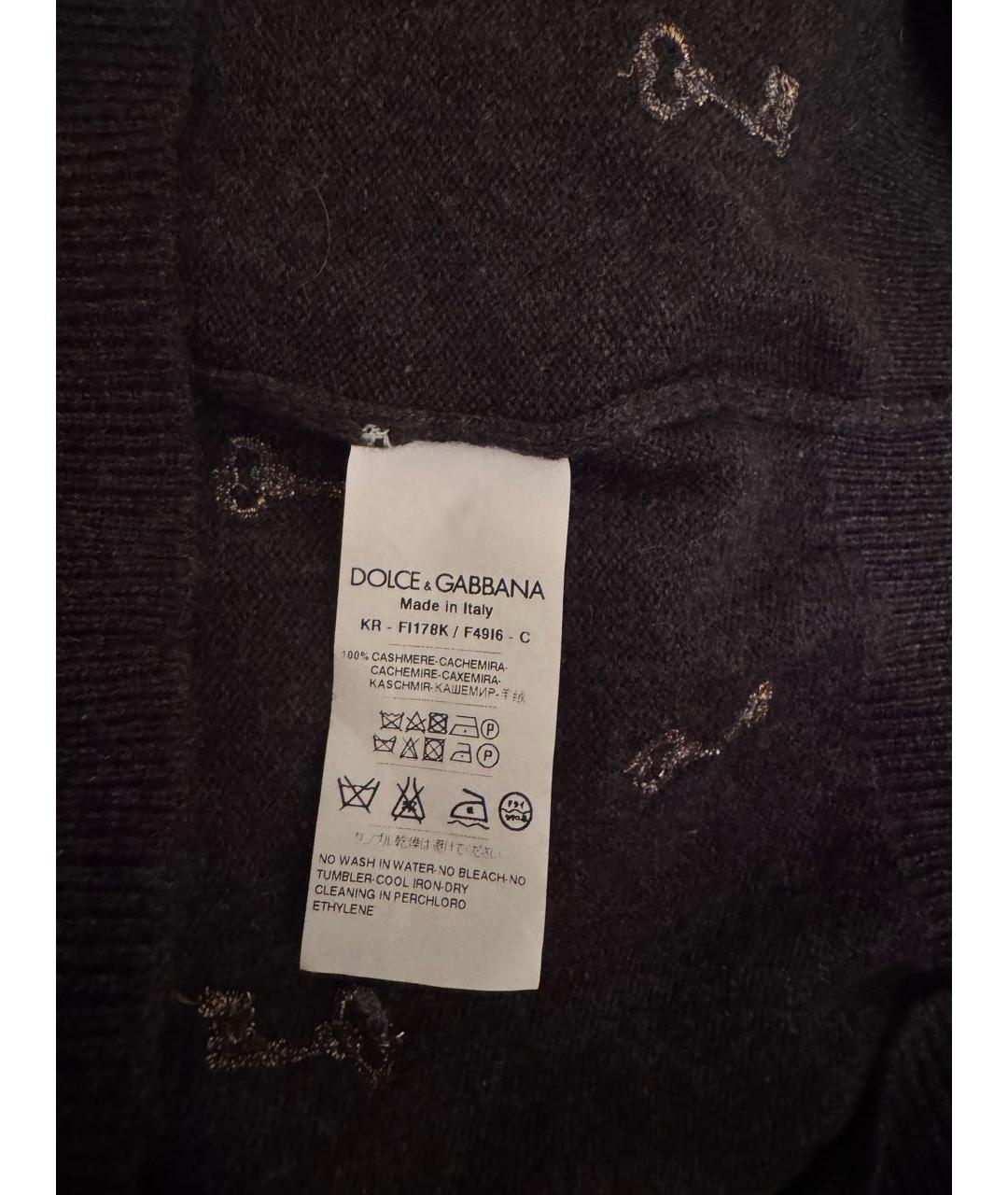 DOLCE&GABBANA Черная кашемировая жилетка, фото 5