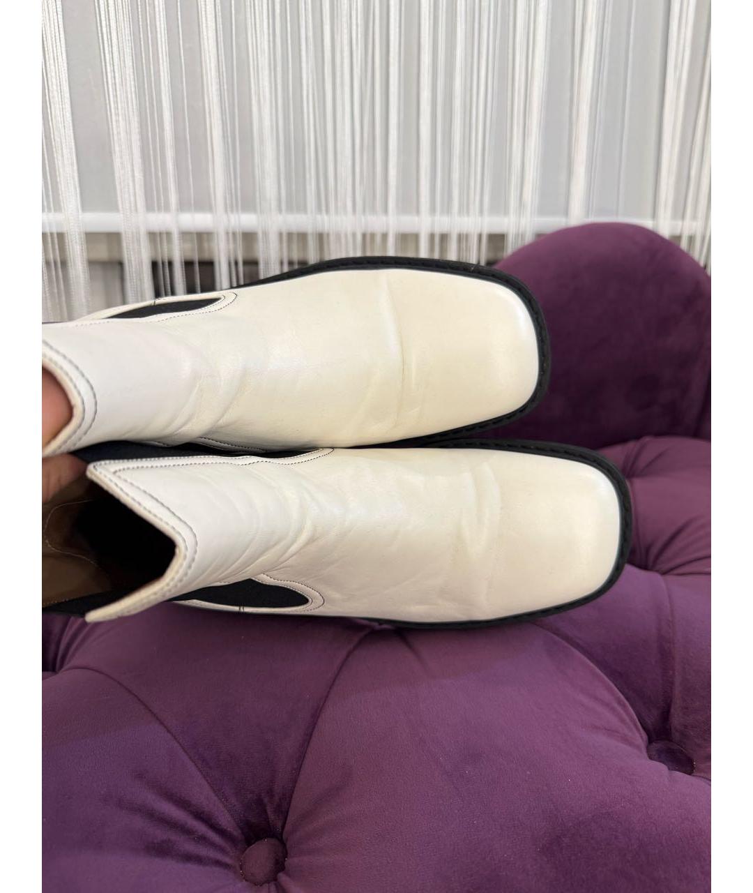 MARNI Белые кожаные ботильоны, фото 3