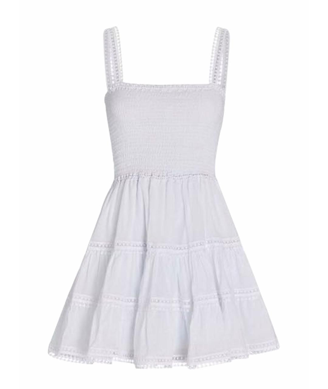 CHARO RUIZ Белое хлопковое повседневное платье, фото 1