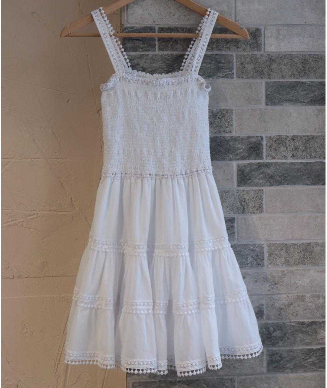 CHARO RUIZ Белое хлопковое повседневное платье, фото 3