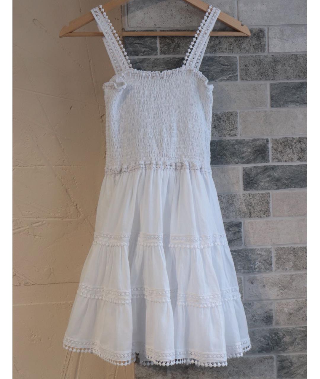 CHARO RUIZ Белое хлопковое повседневное платье, фото 2