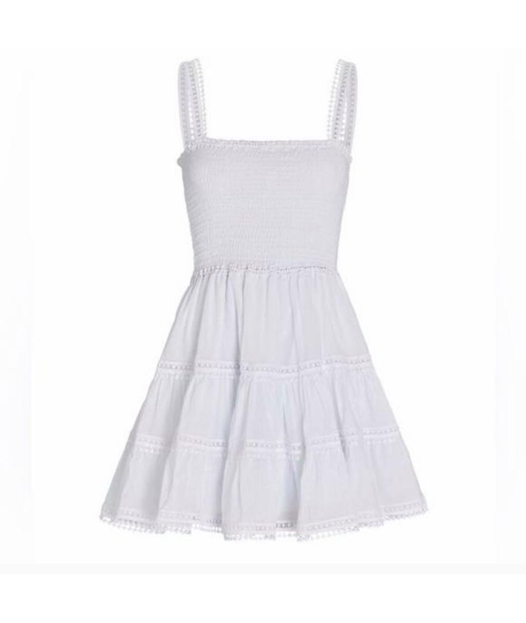 CHARO RUIZ Белое хлопковое повседневное платье, фото 9