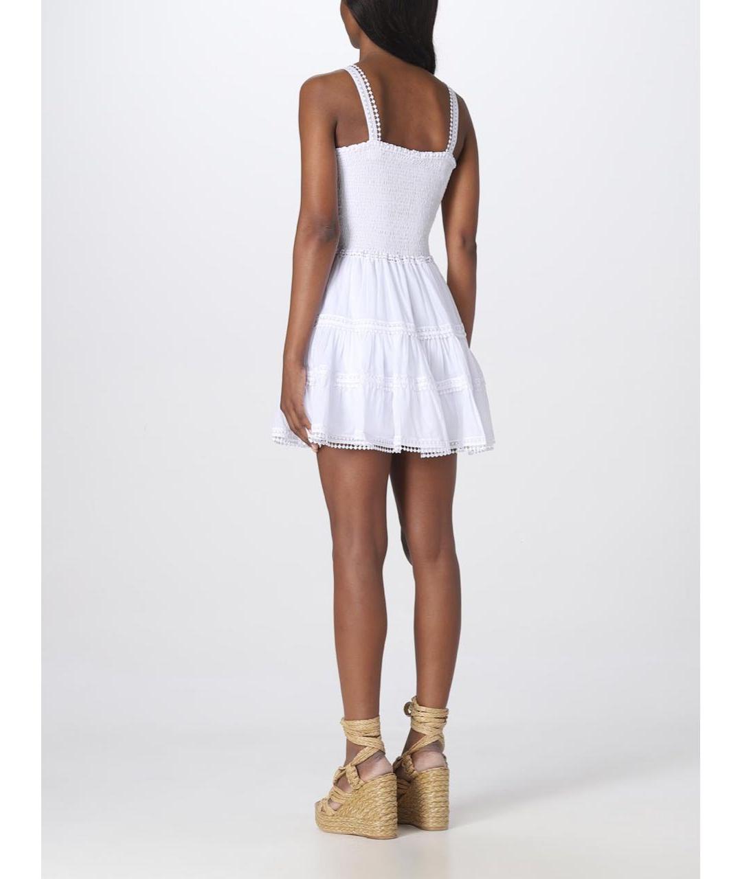 CHARO RUIZ Белое хлопковое повседневное платье, фото 8