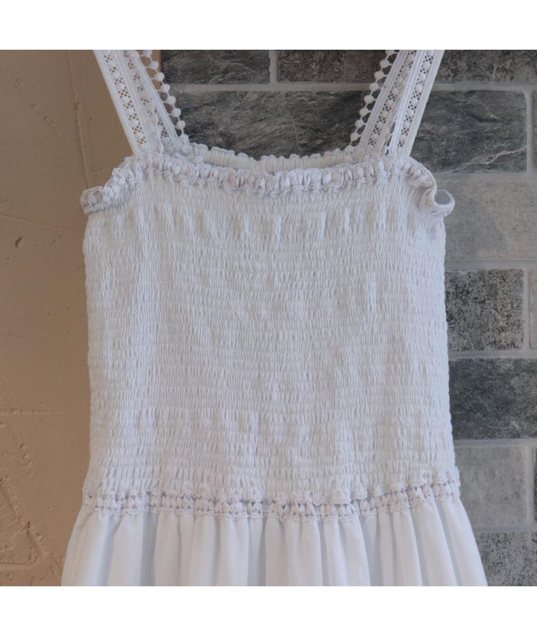 CHARO RUIZ Белое хлопковое повседневное платье, фото 4