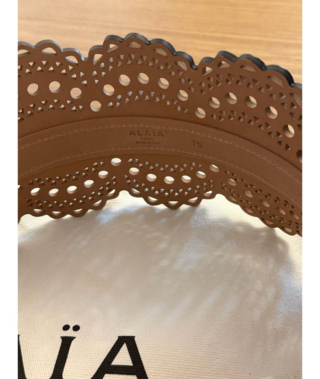 ALAIA Черный кожаный ремень, фото 4