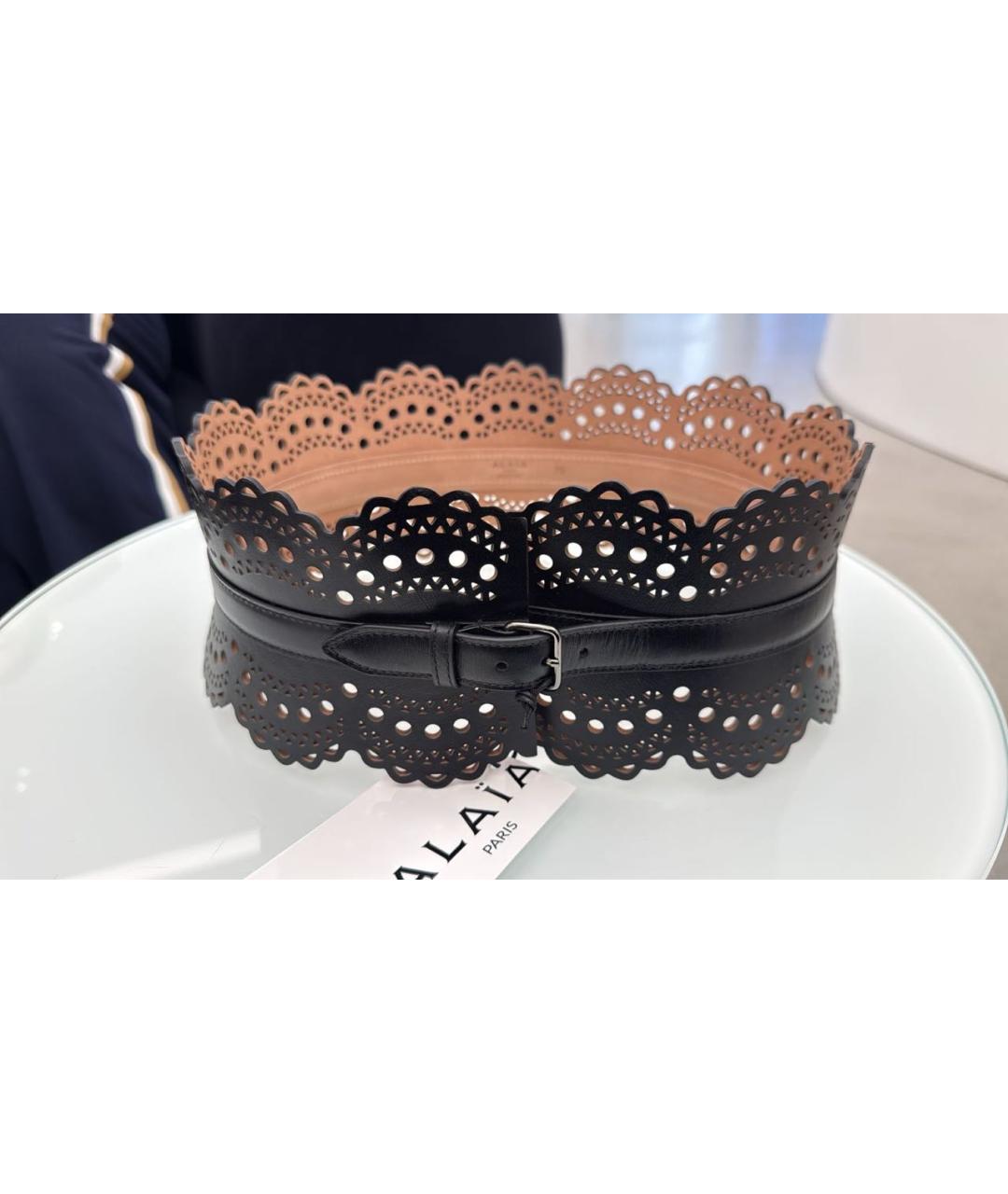 ALAIA Черный кожаный ремень, фото 7