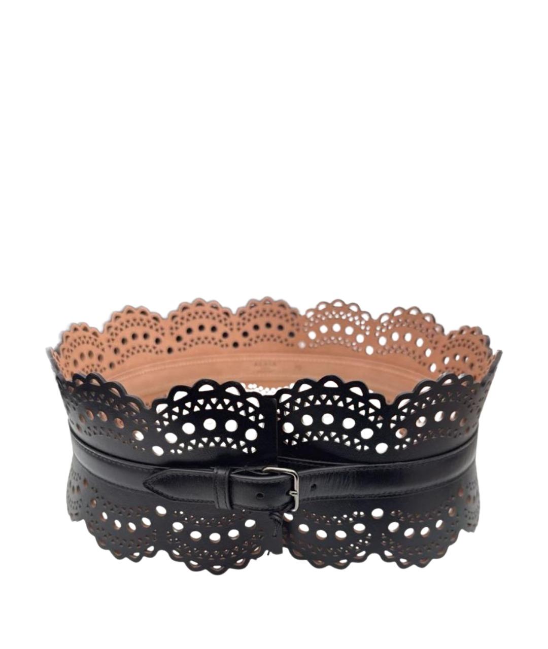 ALAIA Черный кожаный ремень, фото 1