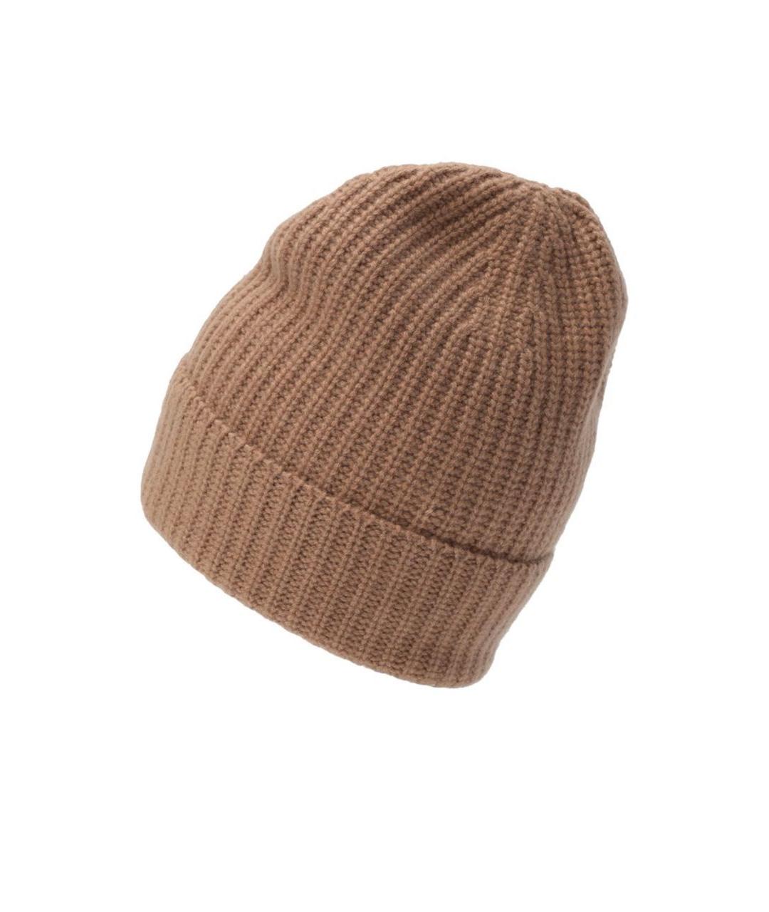 AGNONA Бежевая кашемировая шапка, фото 1