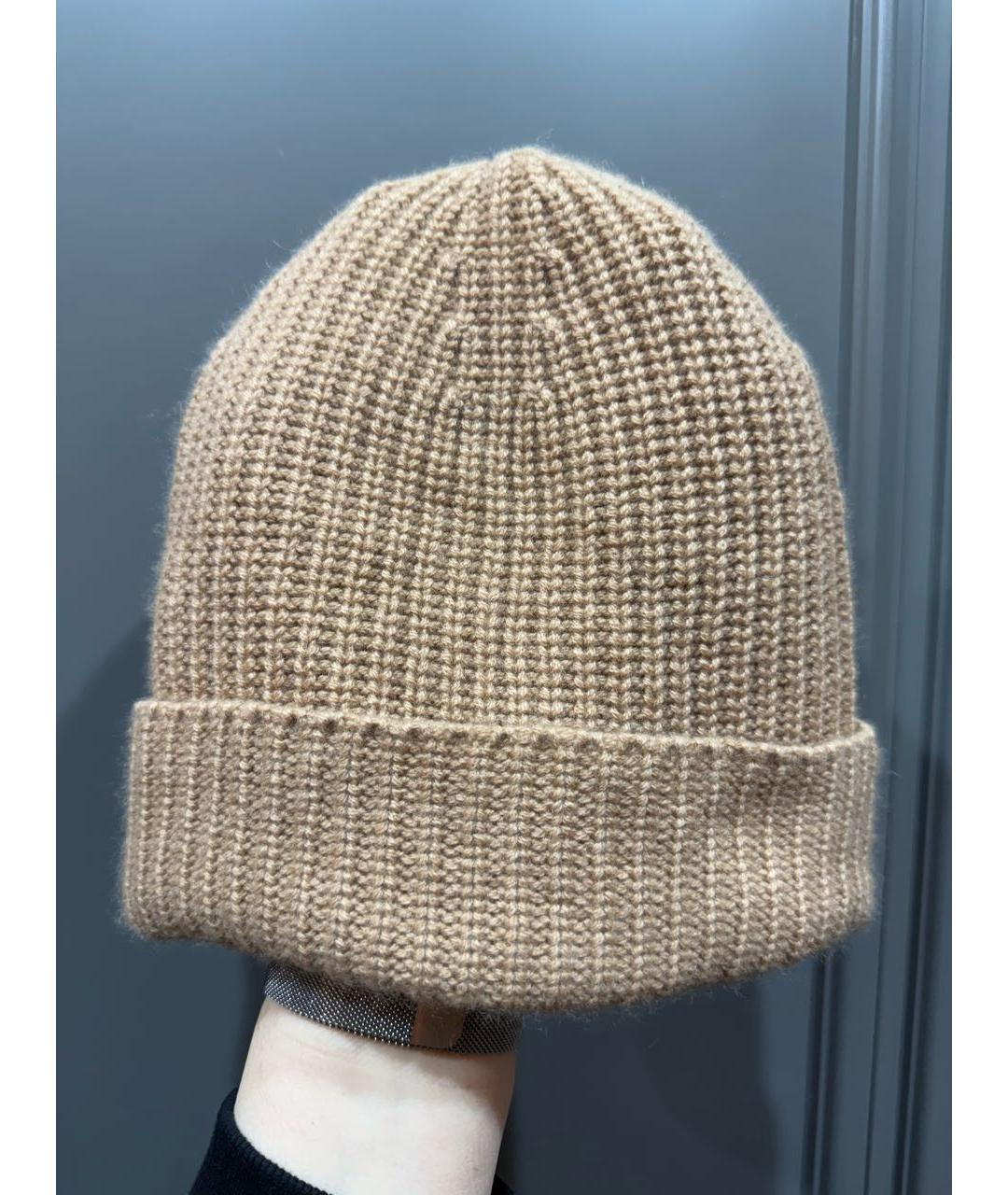 AGNONA Бежевая кашемировая шапка, фото 3