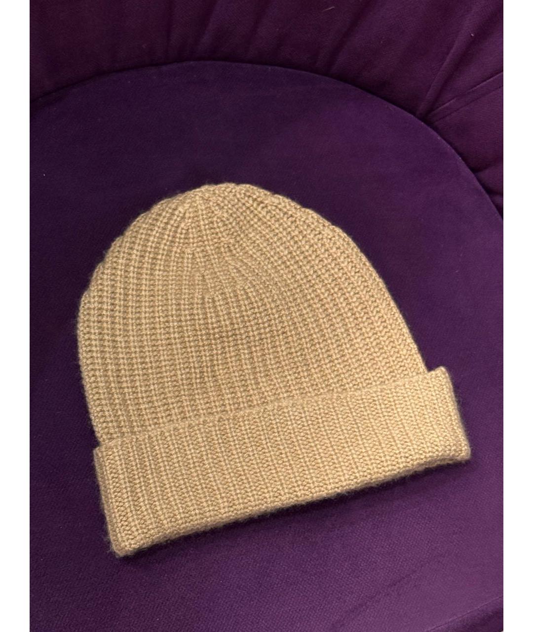AGNONA Бежевая кашемировая шапка, фото 2
