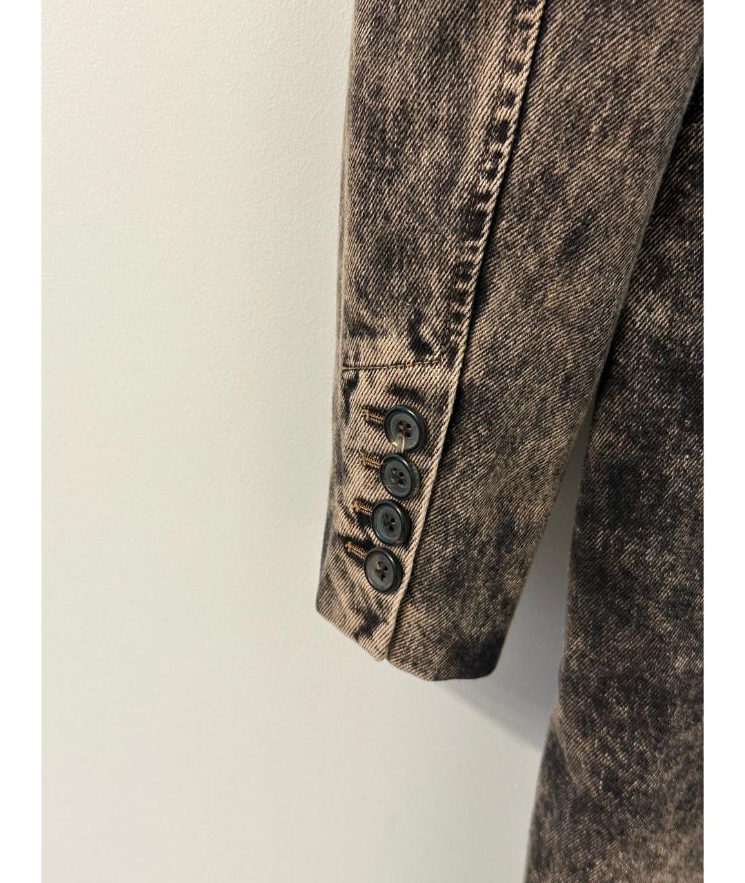 MIU MIU Коричневый деним тренч/плащ, фото 4