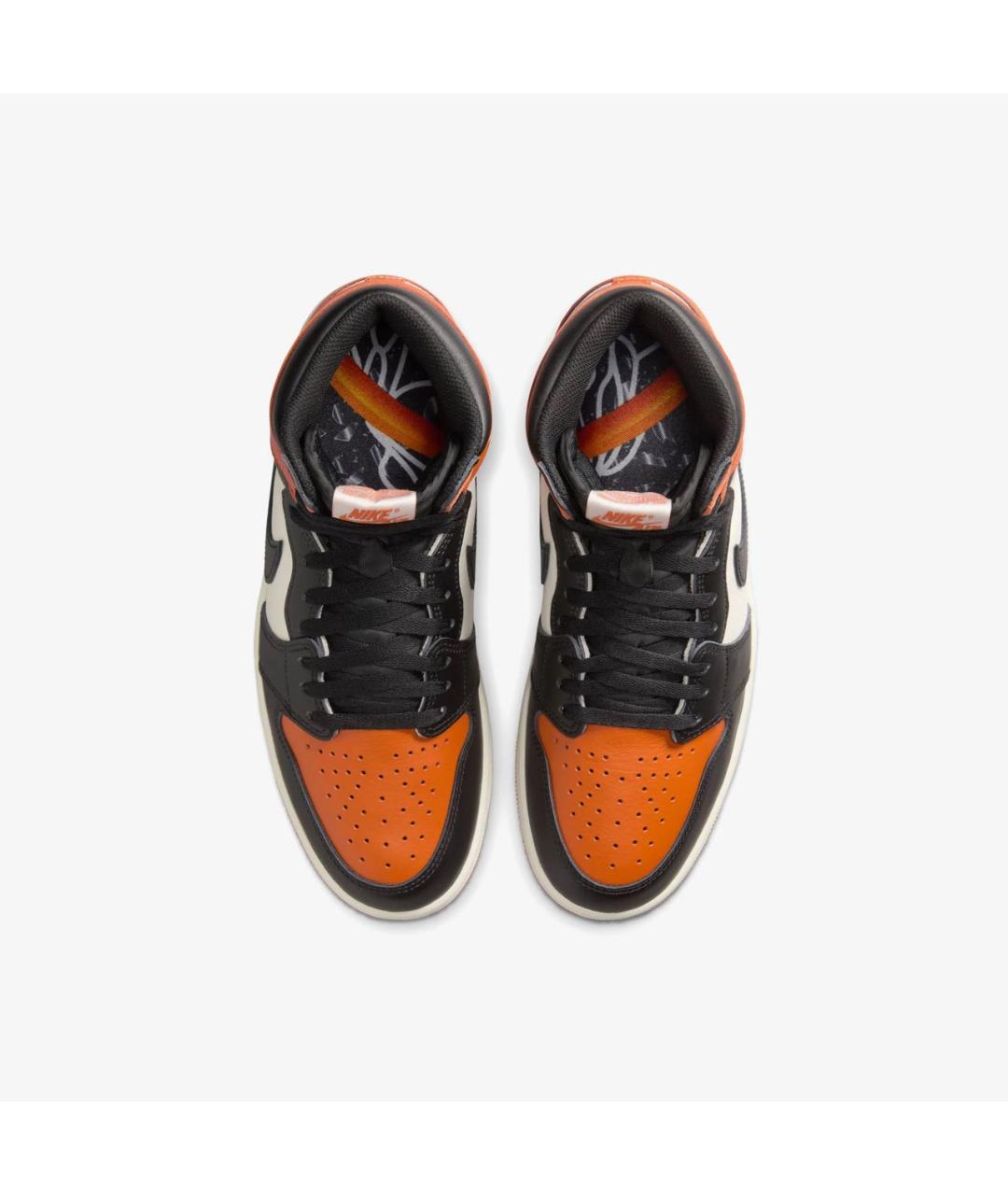 JORDAN Оранжевое низкие кроссовки / кеды из искусственной кожи, фото 3