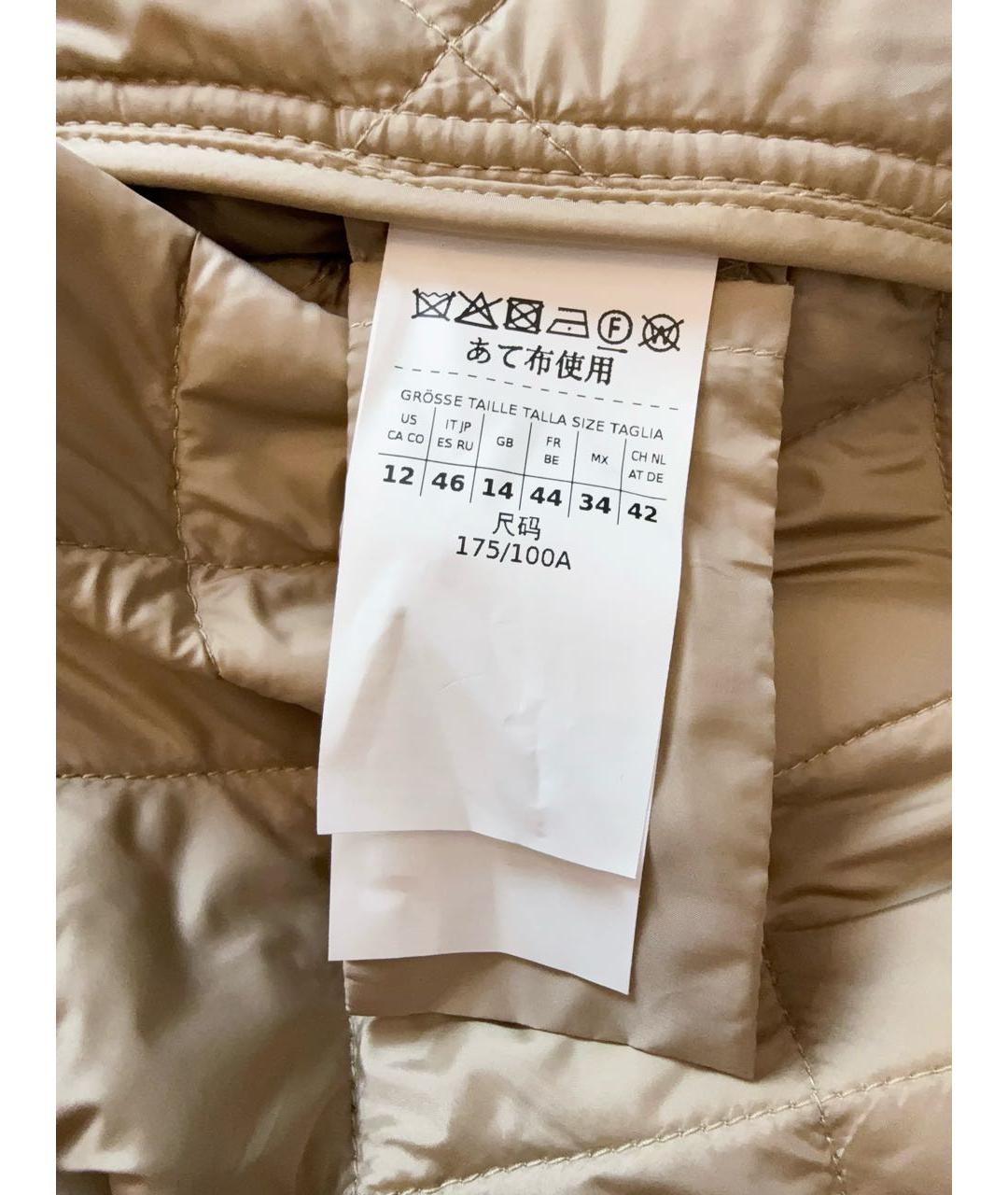 WEEKEND MAX MARA Бежевый хлопковый тренч/плащ, фото 4