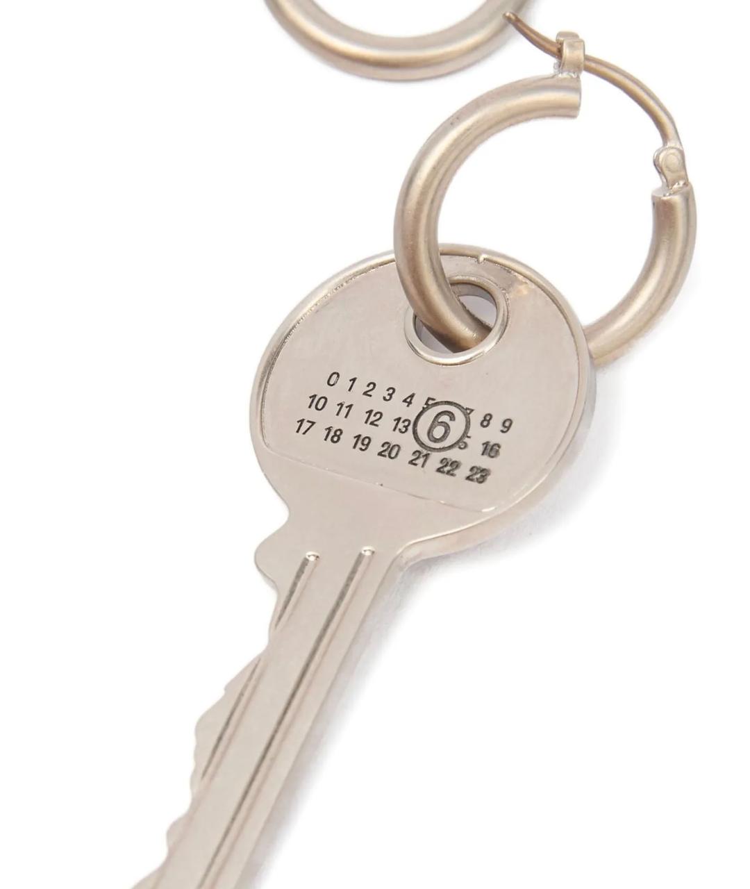 MM6 MAISON MARGIELA Серебряные металлические серьги, фото 3