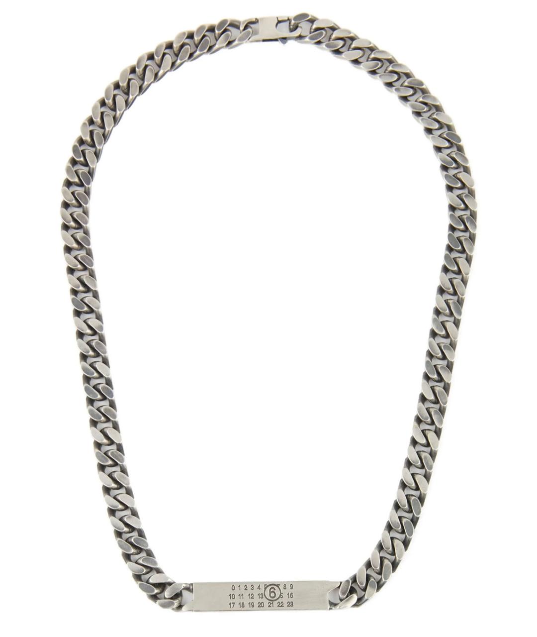MM6 MAISON MARGIELA Серебряная латунная цепочка, фото 1