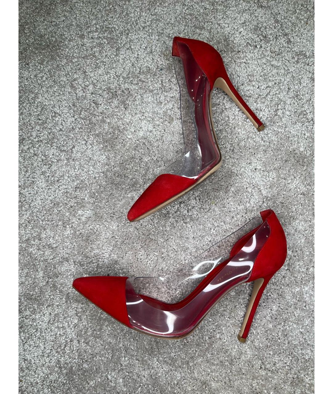 GIANVITO ROSSI Красные замшевые туфли, фото 4