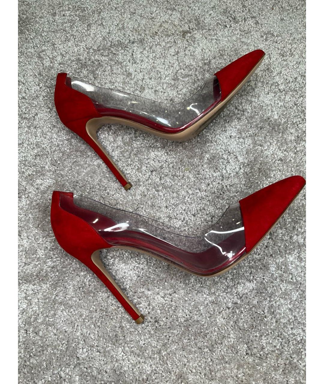 GIANVITO ROSSI Красные замшевые туфли, фото 9