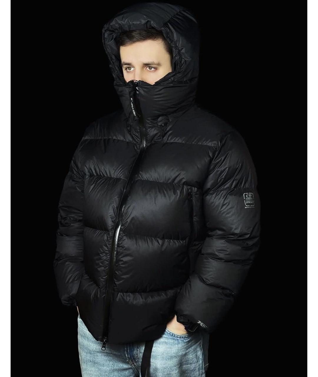 CP COMPANY Черный пуховик, фото 2